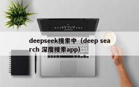 deepseek搜索中（deep search 深度搜索app）
